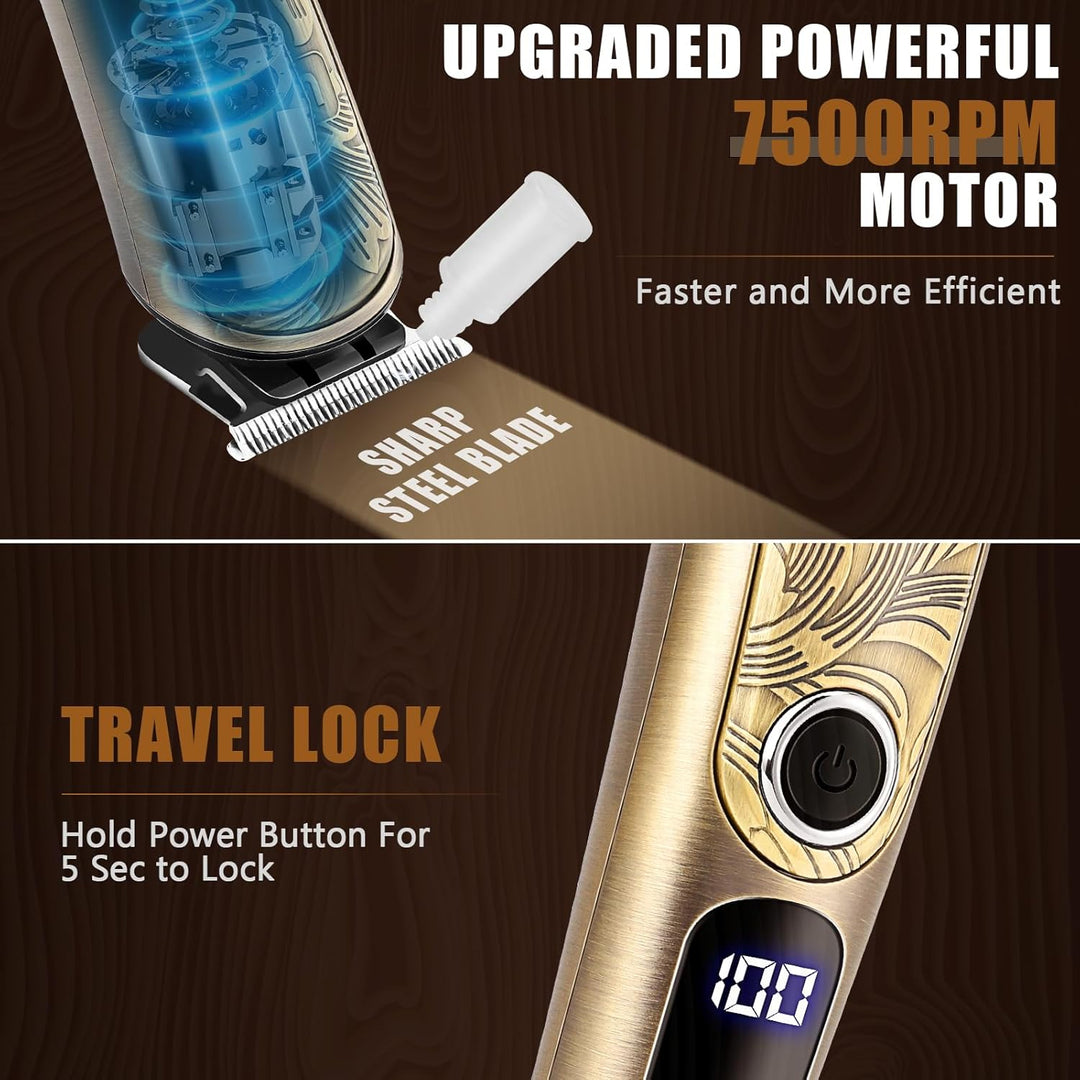 Ufree Regalos para hombres, recortadora de barba con soporte de car...