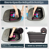 Aqvesane Masajeador de baño plegable para pies con calor, control r...