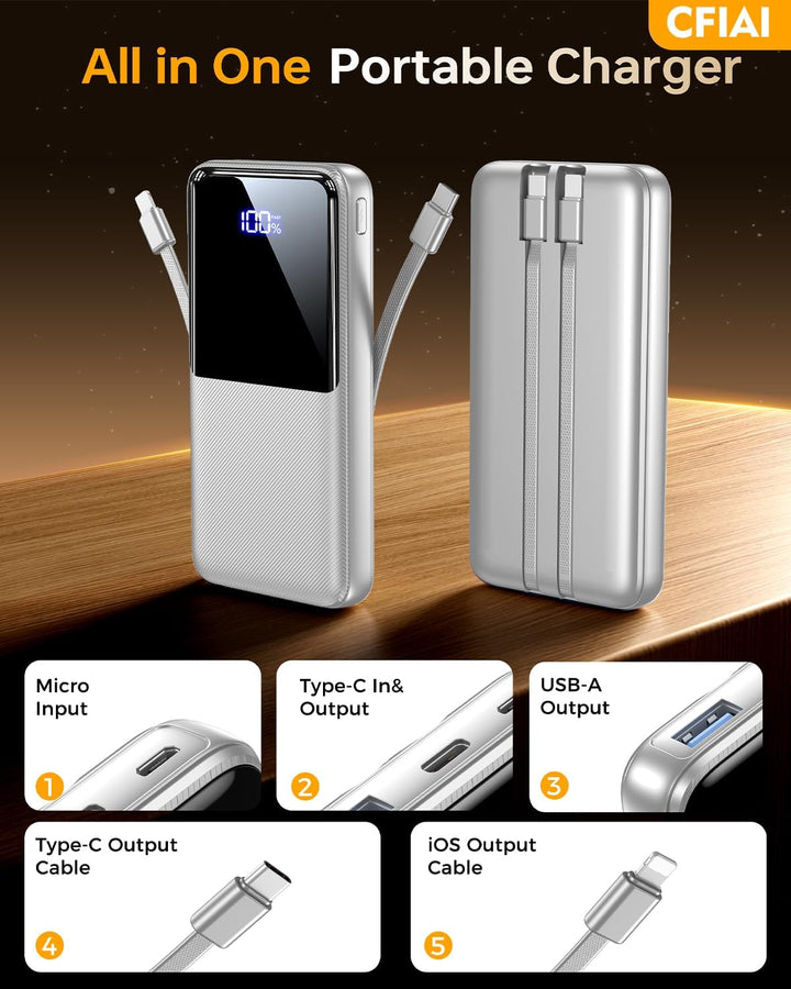 Portable Charger Power Bank - 15000mAh Battery Pack Portable Phone...