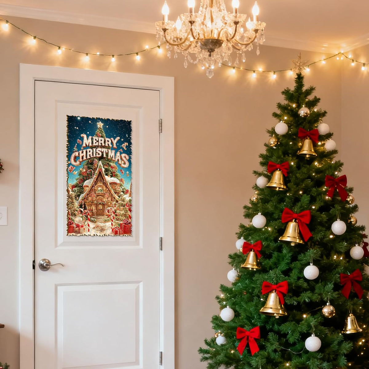 Rompecabezas de árbol de Navidad y casa de nieve de madera para adultos de 500 piezas, rompecabezas de forma única de invierno de 5MM para nietos, decoración de vacaciones, regalos, juego