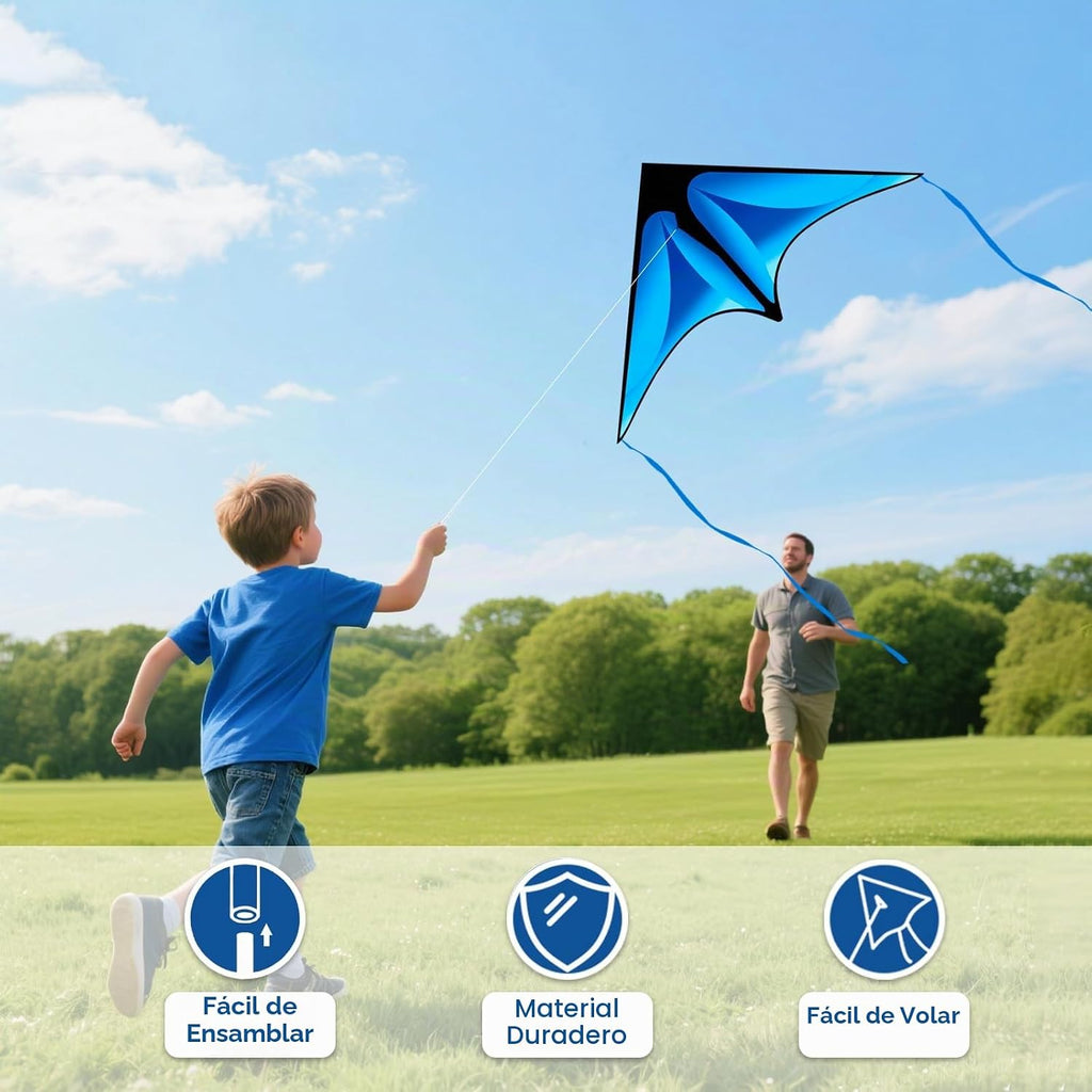 Delta Kite Set para niños y adultos, paquete de 3 cometas para adultos