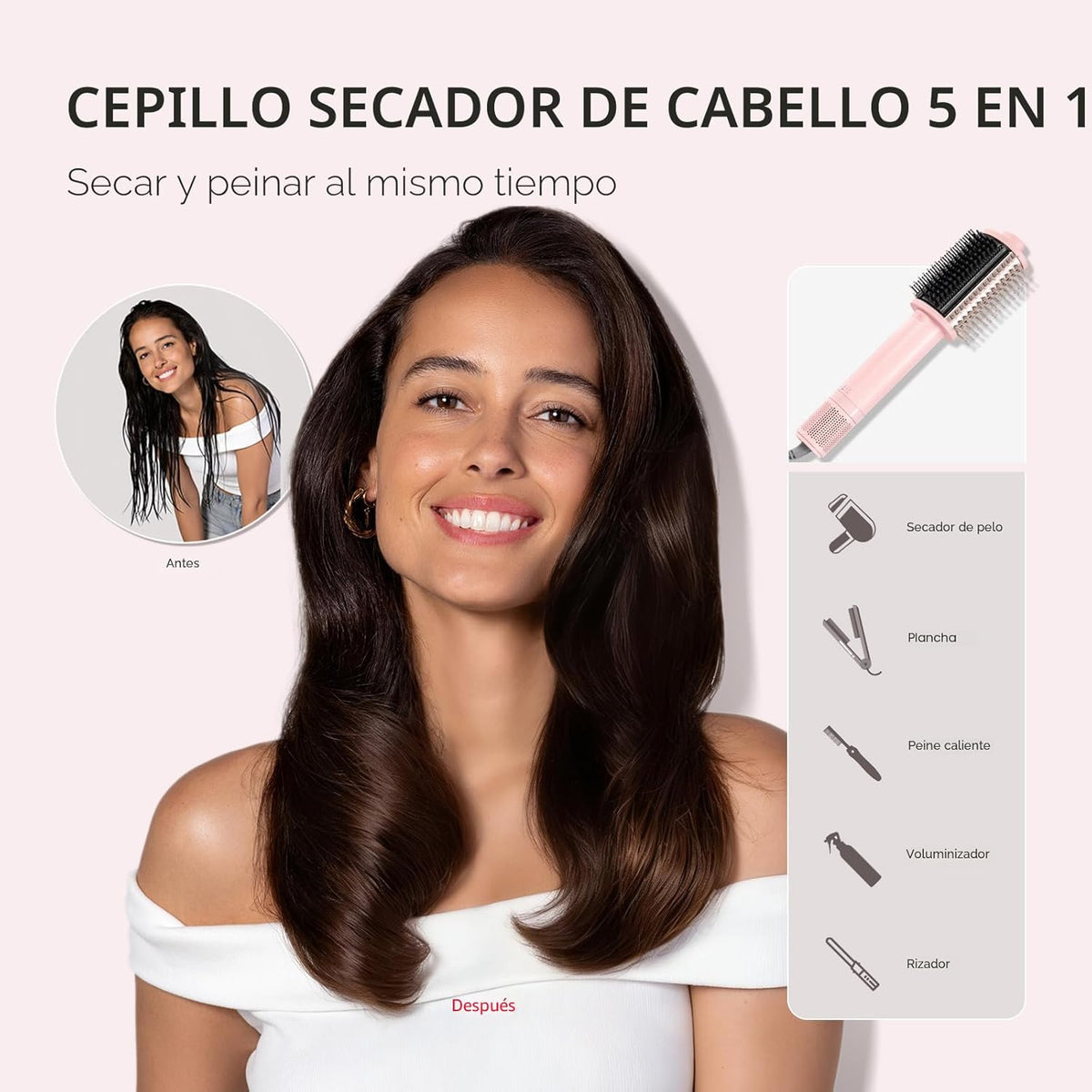 TYMO Cepillo secador de pelo 4.0, ligero 3 veces más rápido, cepill...