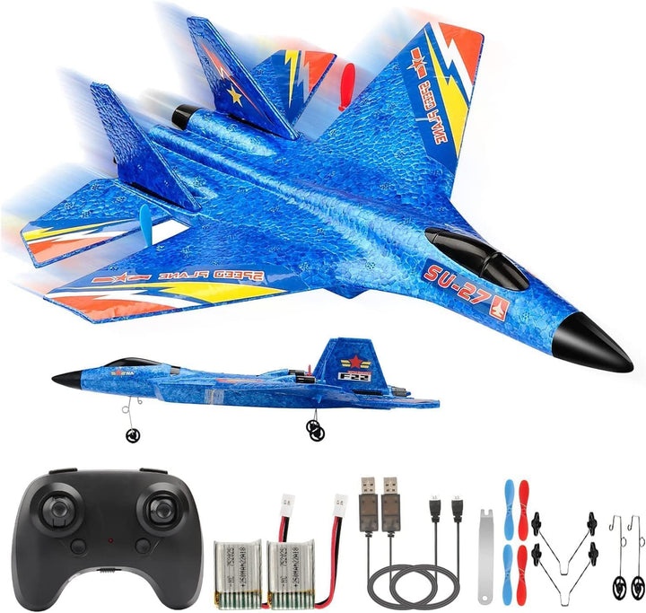 RoofWorld Planeadores de gravedad SU27 RC Avión de control remoto A...