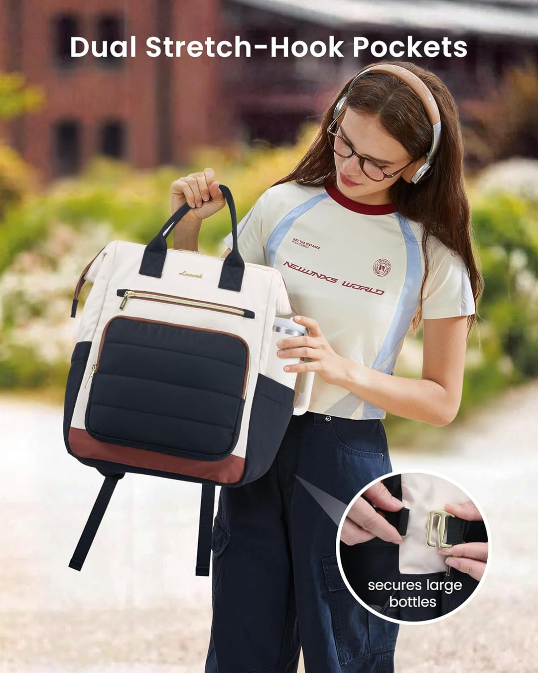 LOVEVOOK - Mochila de computadora portátil para mujer, mochila de t...