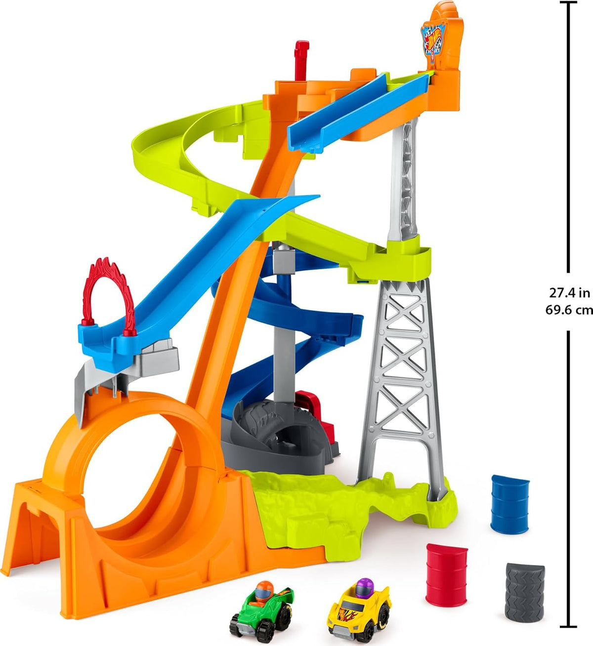 Fisher-Price Little People Hot Wheels - Juguete de pista de carreras en