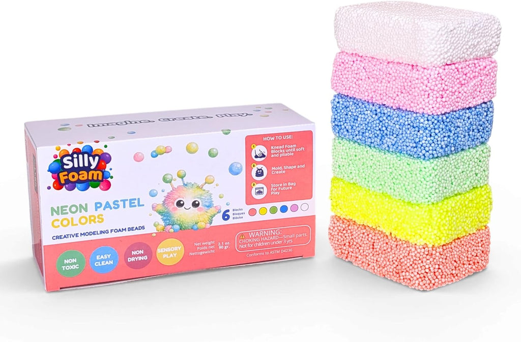 Espuma tonta, cuentas de espuma de modelado creativo, 2-Pack, Primario
