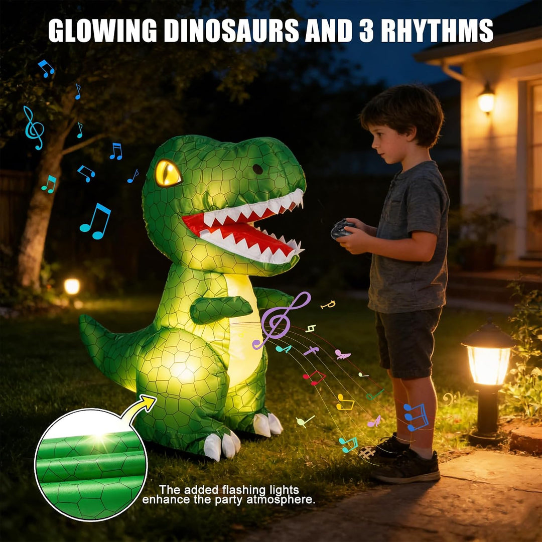 Juguetes inflables de dinosaurio con control remoto, dinosaurio RC...