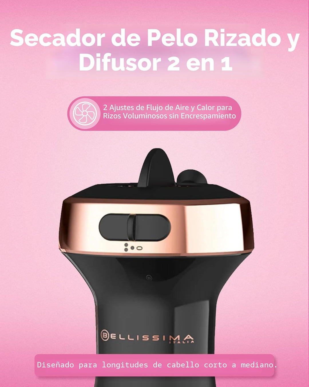 Bellissima Difusor de Cabello Diffon y Secador de Cabello Rizado de...