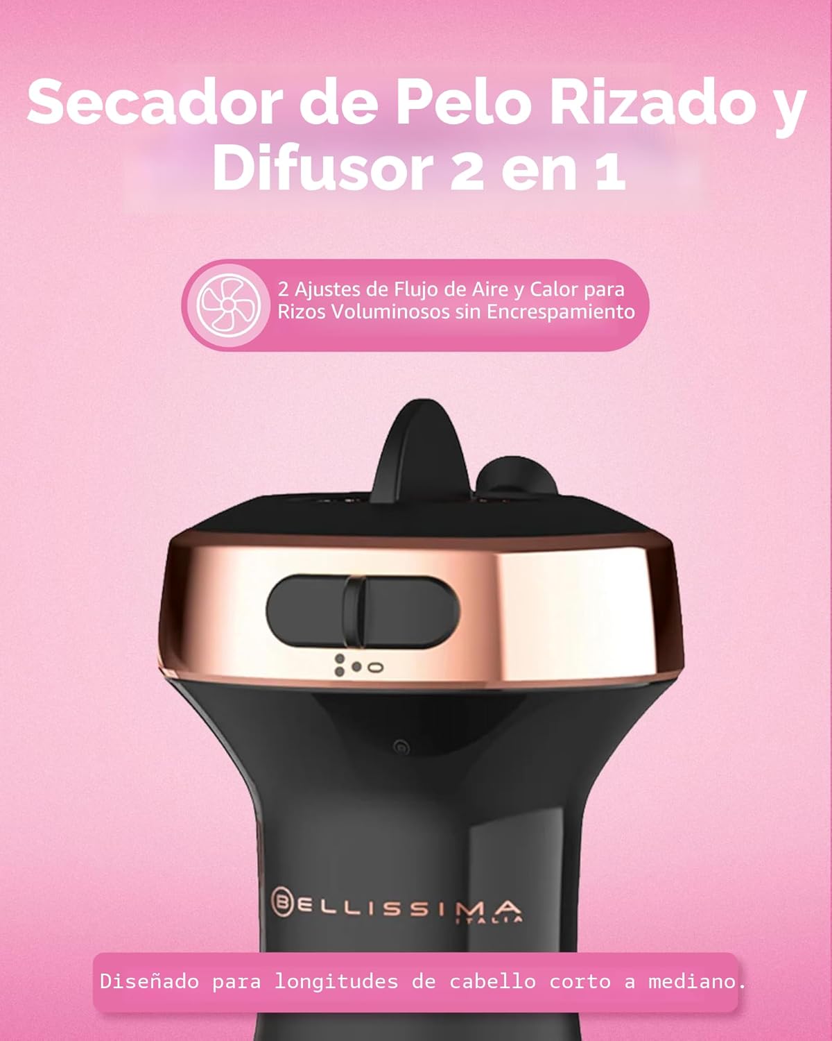 Bellissima Difusor de Cabello Diffon y Secador de Cabello Rizado de...