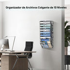 Organizador de archivos de pared de 10 niveles, soporte de correo