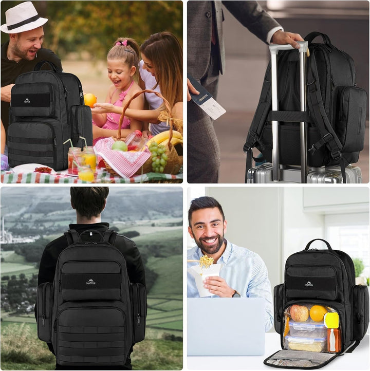 MATEIN Mochila de almuerzo para hombres de trabajo, mochila táctica...
