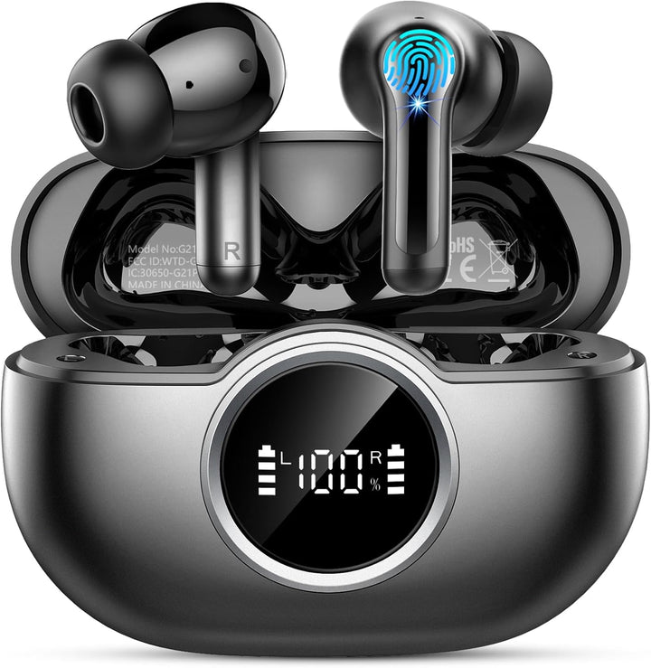 Auriculares inalámbricos, auriculares estéreo 3D 2026 Bluetooth 5.4...