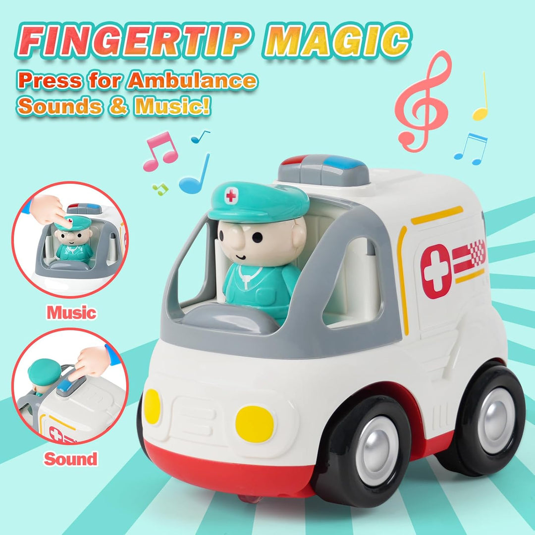 QPOU Auto a control remoto para niños \u2013 Juguete de ambulancia...