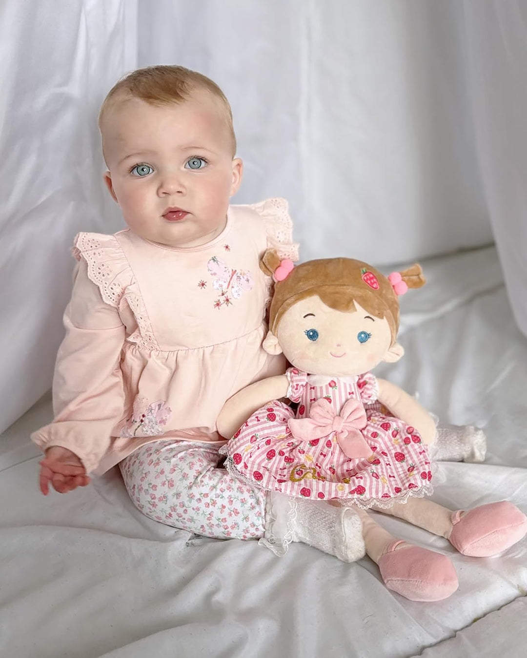 LeyaDoll Muñeca de bebé suave de felpa (40.6 cm), mi primera muñeca...