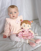 LeyaDoll Muñeca de bebé suave de felpa (40.6 cm), Fresa Chica-rosa