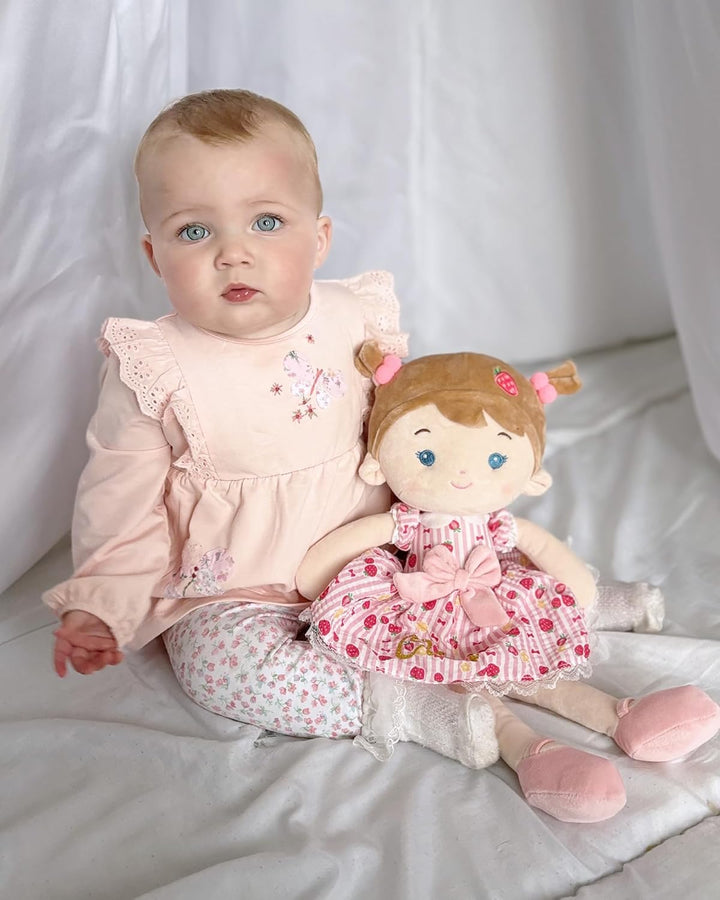 LeyaDoll Muñeca de bebé suave de felpa (40.6 cm), mi primera muñeca...