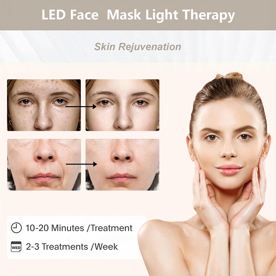 Led-Face-Tool, máscara facial de terapia de luz LED, equipo de bell...