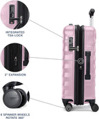 Travelpro Maxlite Air V2 - Bolso de mano extensible rígido, rosa, 20 pulgadas
