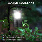 Lámpara LETMY Paquete de 4 linternas de campamento, linternas LED recargables, faroles solares con batería para huracanes con 3 vías de alimentación y cable USB para emergencias, cortes de energía