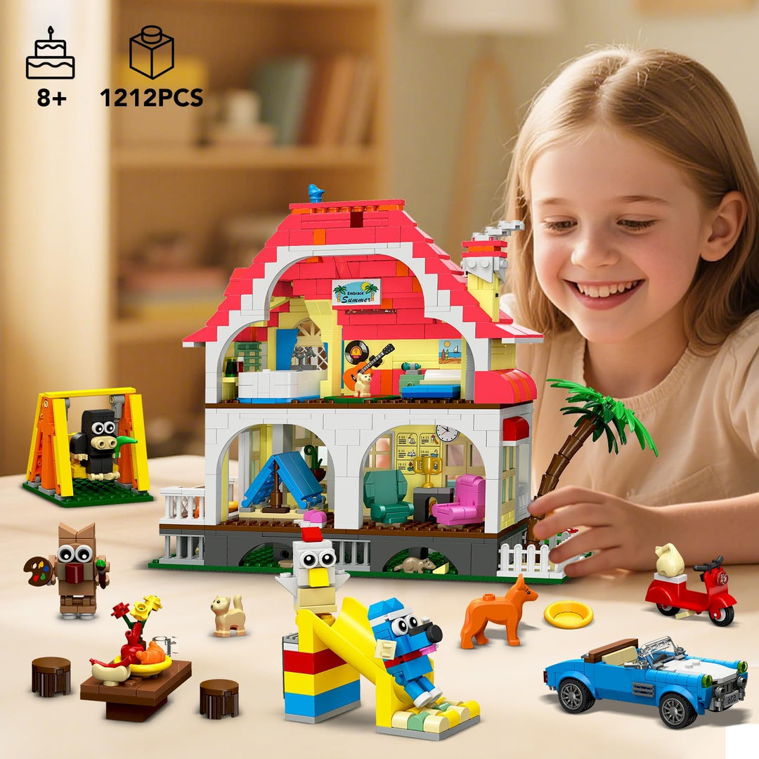 HOGOKIDS Juego de construcción de casa para niñas con