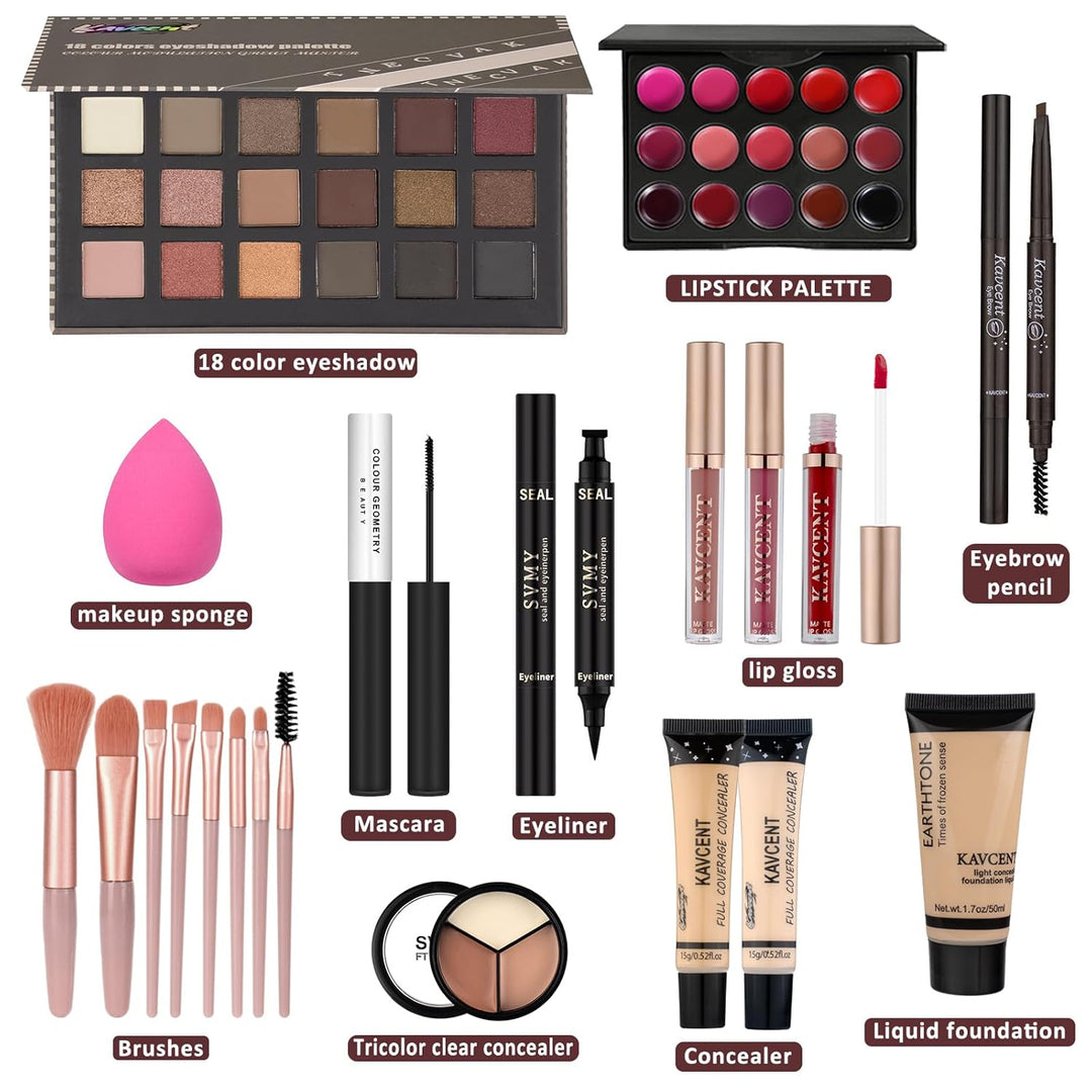 Juego de maquillaje para mujeres, kit completo de maquillaje para a...