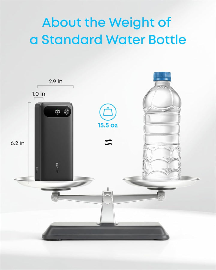 Anker Power Bank, cargador portátil esencial de viaje de 20,000 mAh...