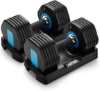 Juego de 2 mancuernas ajustables para entrenamiento de gimnasio en