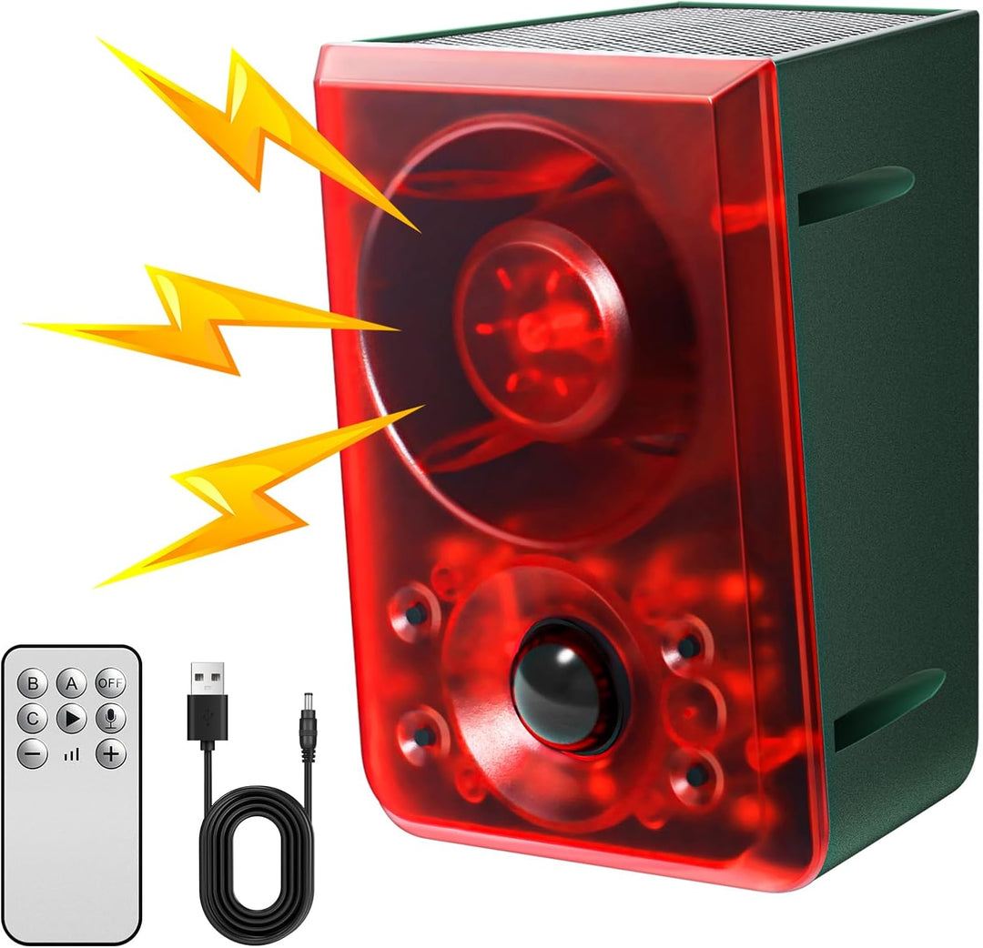OUDAER Alarma Solar de Movimiento para Exteriores - Sonido