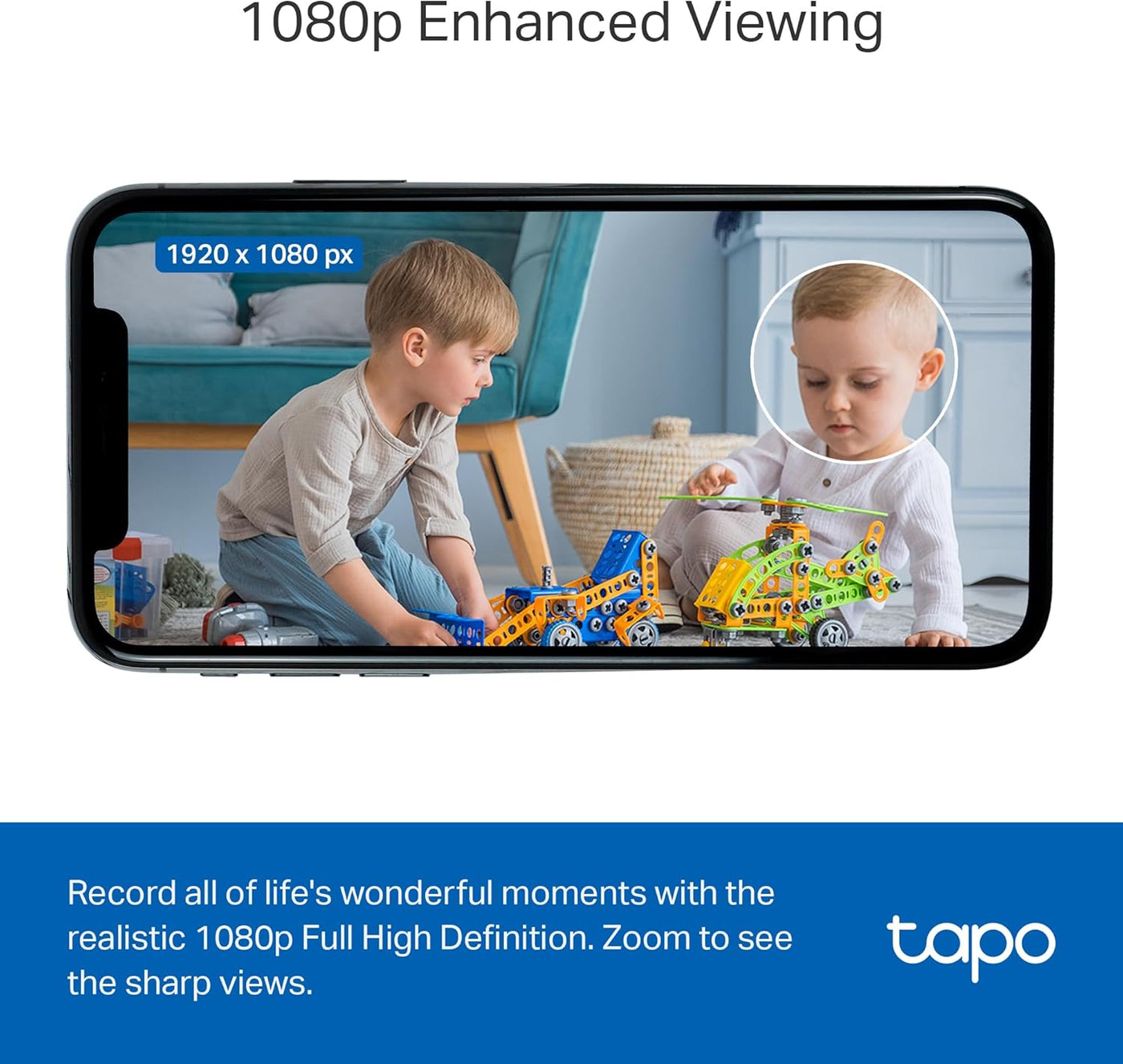 Tapo Cámara de seguridad interior 1080P para monitor de bebé, cámar...