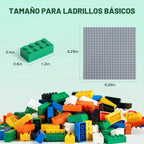 HUIZDQ 500 ladrillos de construcción clásicos y 1 placa base gris, 7