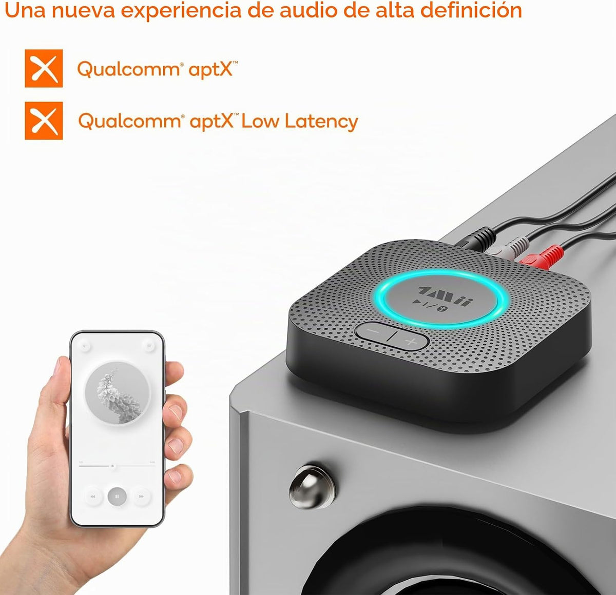 1Mii Receptor Bluetooth 5.3 B06S, adaptador de audio inalámbrico de alta