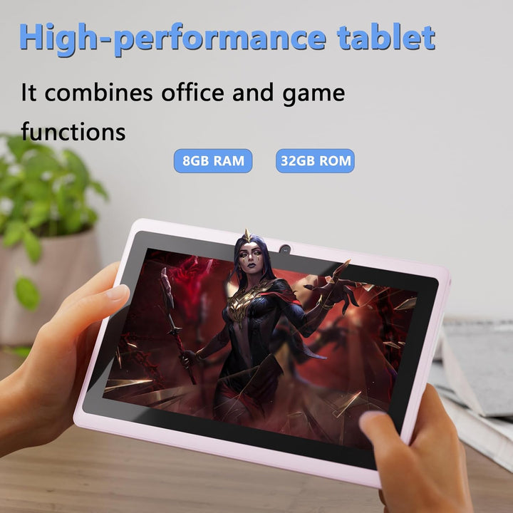 ZZB Tablet Android 14 de 7 pulgadas, 8 GB de RAM (4 GB expandibles)...