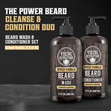 Viking Revolution Champú y acondicionador de barba para hombres con...
