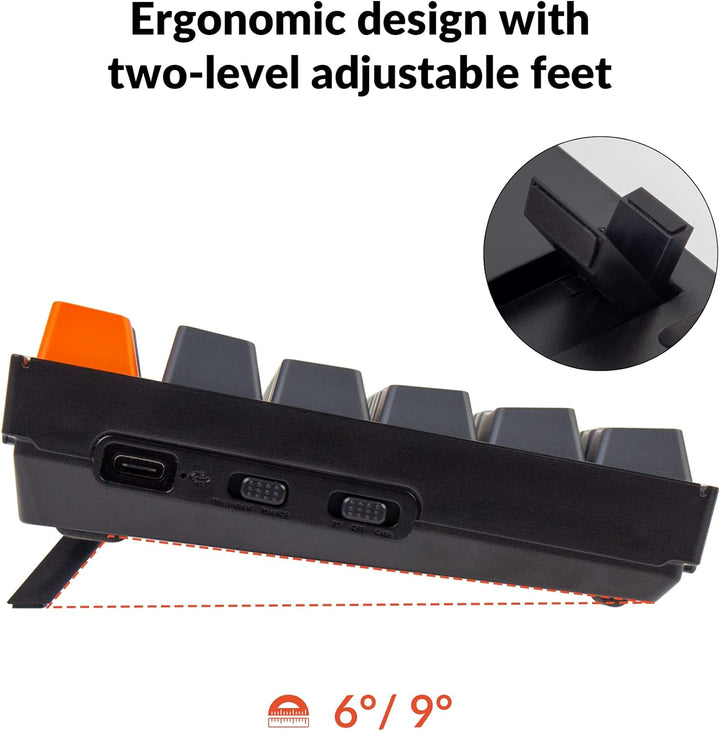 Keychron Teclado mecánico inalámbrico K10 de tamaño completo para j...