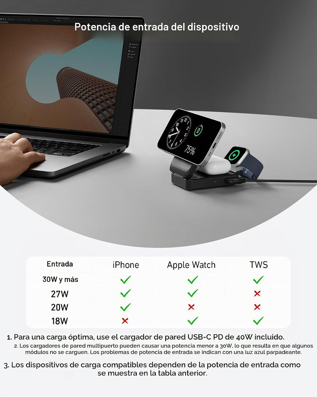 Anker MagGo - Estación de carga plegable Qi2 de 15 W compatible con MagSafe 3 en 1