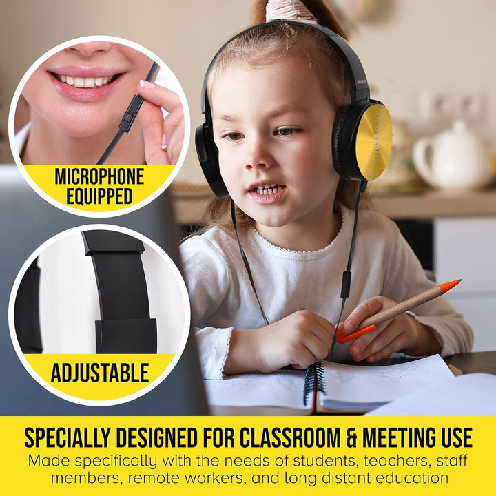 Auriculares prémium para aula con micrófono (paquete de 5) \u2013 A...