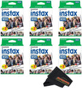 Fujifilm Instax Wide Instant Film Twin Pack con paño de microfibra Sunshine Photo, 6 Pack-120 Sheets