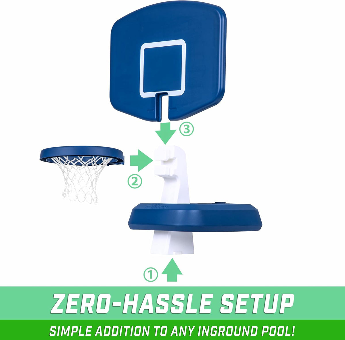 GoSports Splash Hoop Classic Juego de Baloncesto para Piscina - Azul