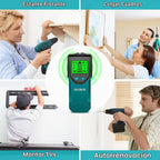 Detector de pernos - Escáner de pared electrónico 5 en 1, detector de pernos con pantalla LCD digital y chip inteligente, detector de pernos para pared para madera, cableado de CA, pernos de metal