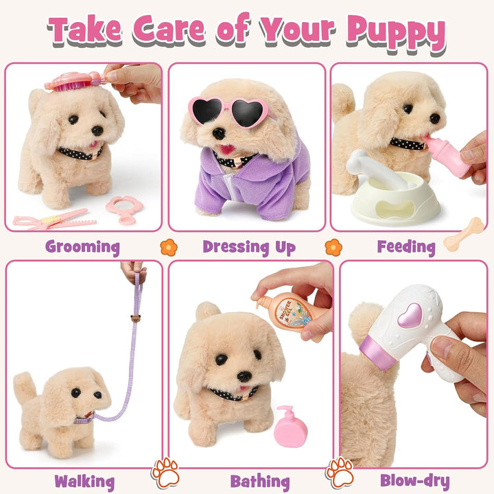 Cleboen 17 piezas Juguetes de Perro Robot para Niñas Niños de 3-6,...
