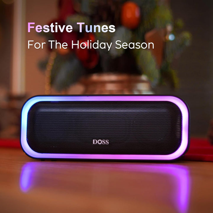 DOSS Bocina SoundBox Pro Bluetooth inalámbrica portátil con sonido...