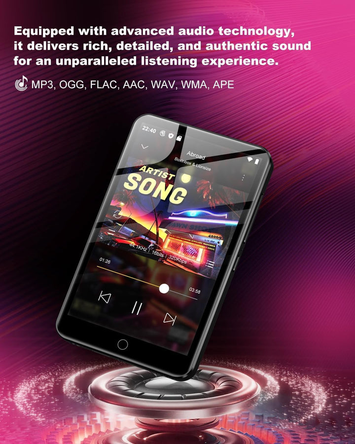 Reproductor de MP3 con Bluetooth y WiFi, reproductor MP3 y MP4 de 1...