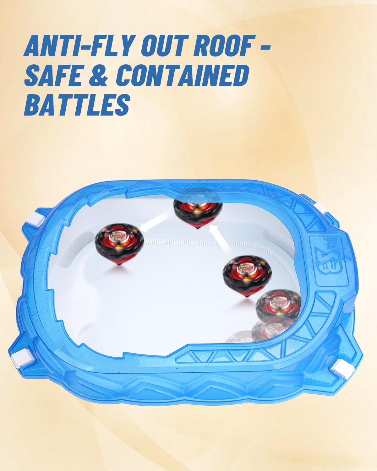 X Stadium Starter Kit - 6 Battle Tops con 2 Launchers, 1 Arena