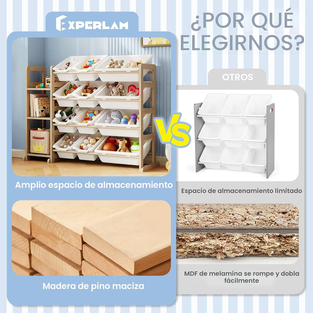 Organizador de almacenamiento de juguetes para niños
