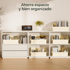 Organizadores grandes de armario y contenedores de almacenamiento, paquete de 8 cestas de almacenamiento trapezoidales para estantes, cestas de tela plegables con asas, ideales para armario, canasta, armario y almacenamiento de estantes, color beige