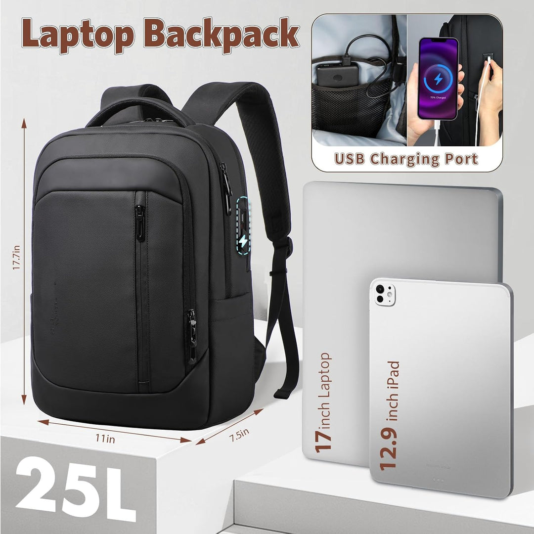 HEROIC KNIGHT Mochila para laptop de 17 pulgadas para hombres y muj...