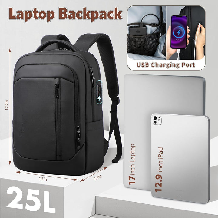 HEROIC KNIGHT Mochila para laptop de 17 pulgadas para hombres y muj...