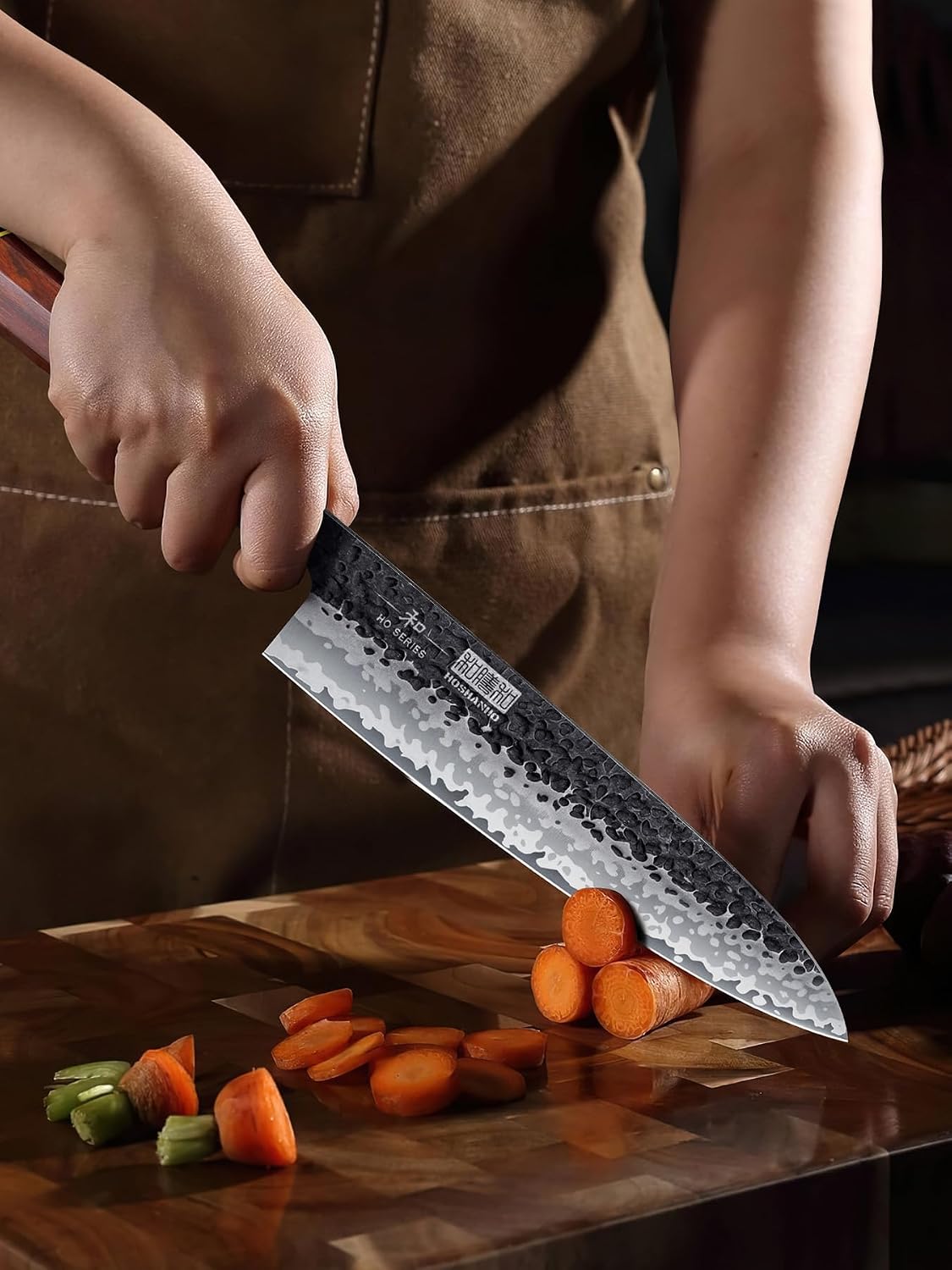 HOSHANHO 5 Piezas Juego de Cuchillos, Juegos de Cuchillos de Cocina en Acero al AltoCarbono Japones