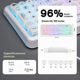 MechLands X Maorbeng X100 PRO - Teclado de membrana para juegos con...