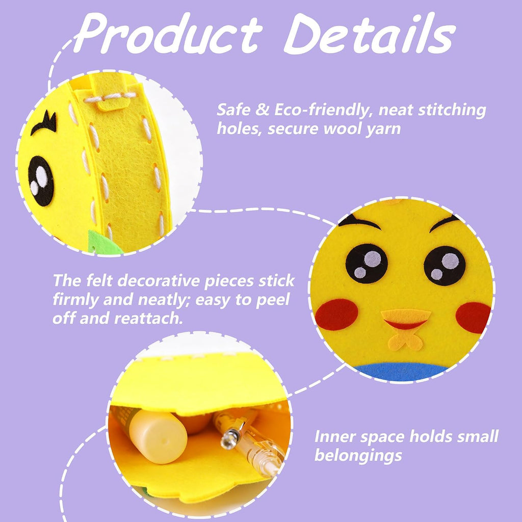 Kit de manualidades de bolso de costura de fieltro para niños